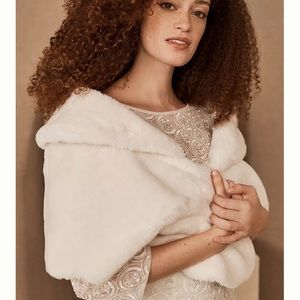 BHLDN Maxine faux fur wrap